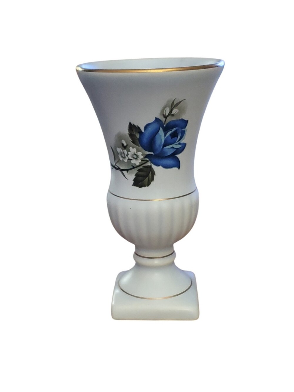 Vtg. Ceramic Footed Pedestal Vase
